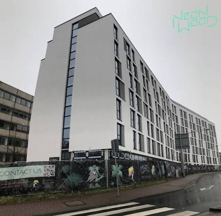 Neon Wood apartments opening in Mitte-Wedding, 2019